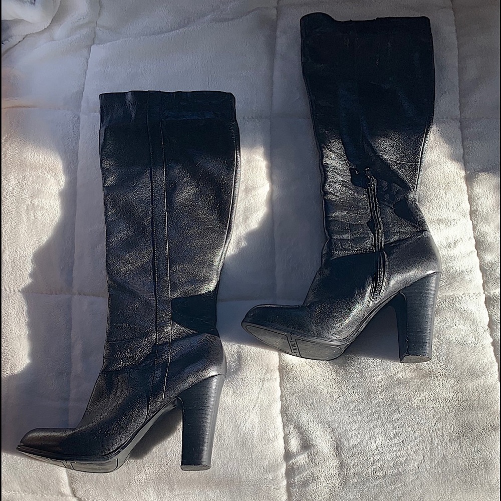 NINE WEST Leather Heeled Boots